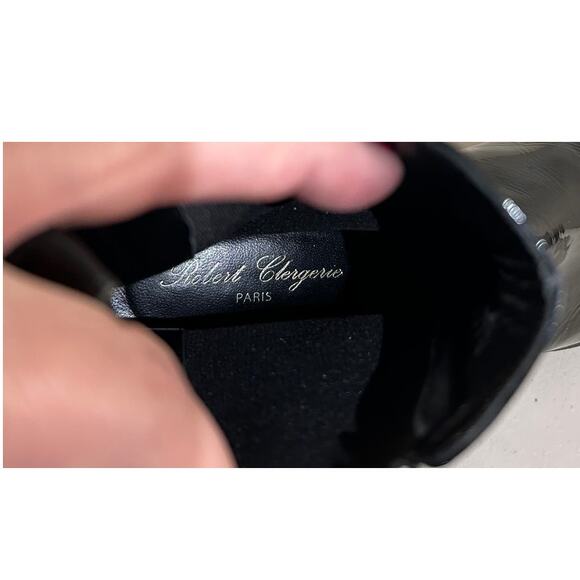 Robert Clergerie Chelsea Patent Leather Boots Paris France Womens 39.5 EU/8.5 US - Picture 8 of 16